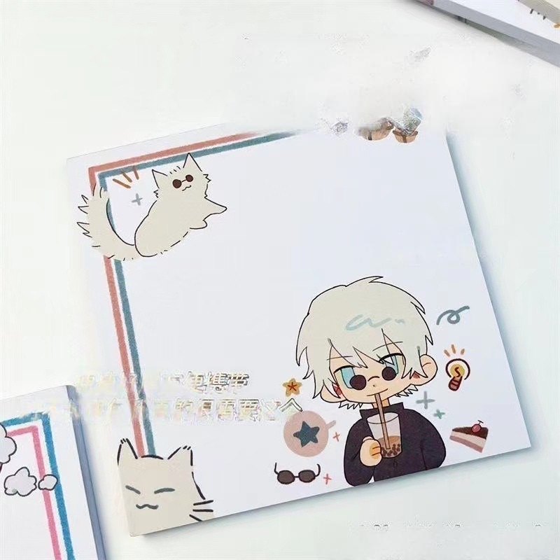 Notas Adhesivas Anime Jujutsu Kaisen Cute 5 Post-it 250 Hojas 7.5x7.5cm