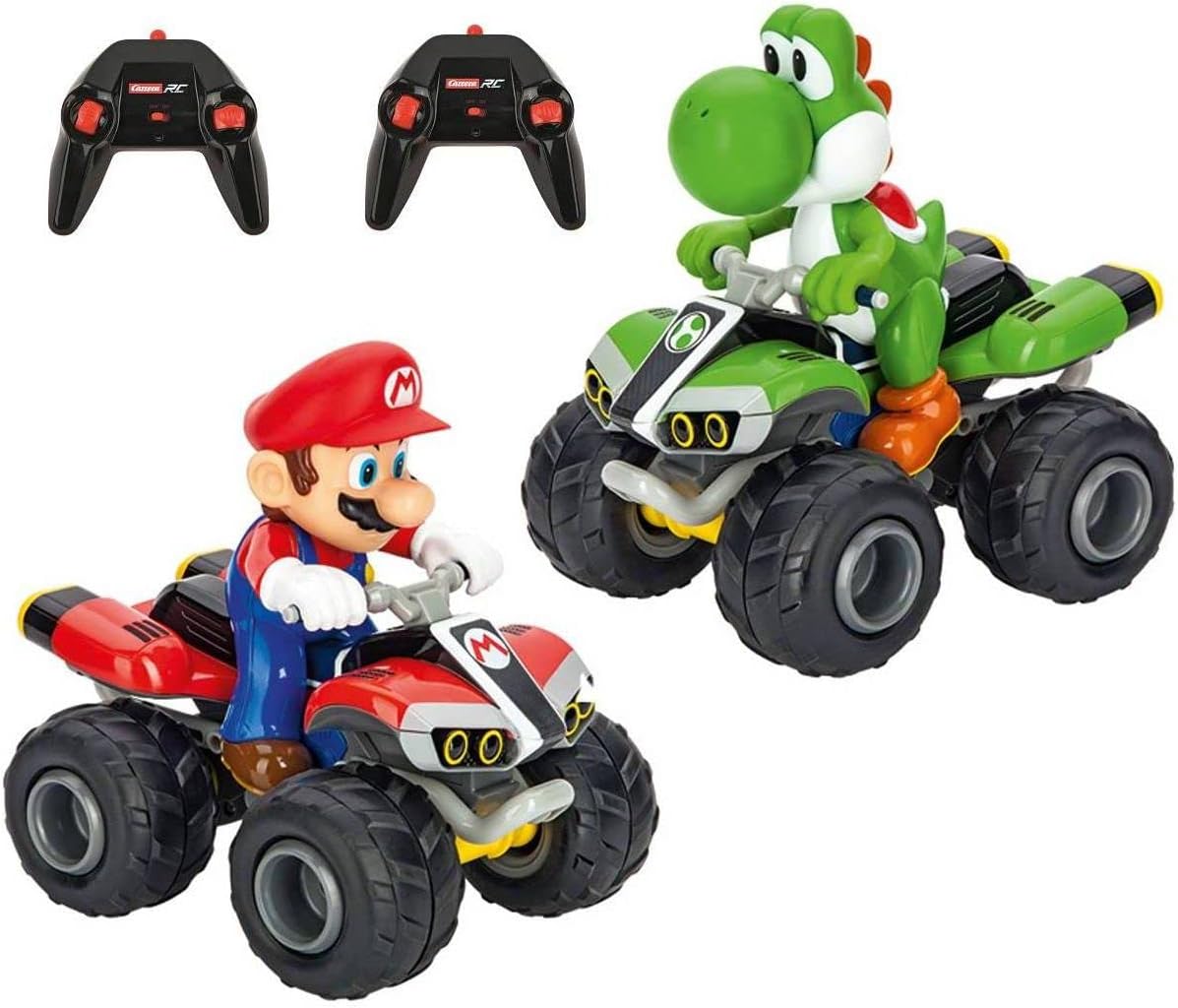 Vehículo Carrera RC Mario Kart Quad Paquete Doble Mario y Yoshi Original Regalo