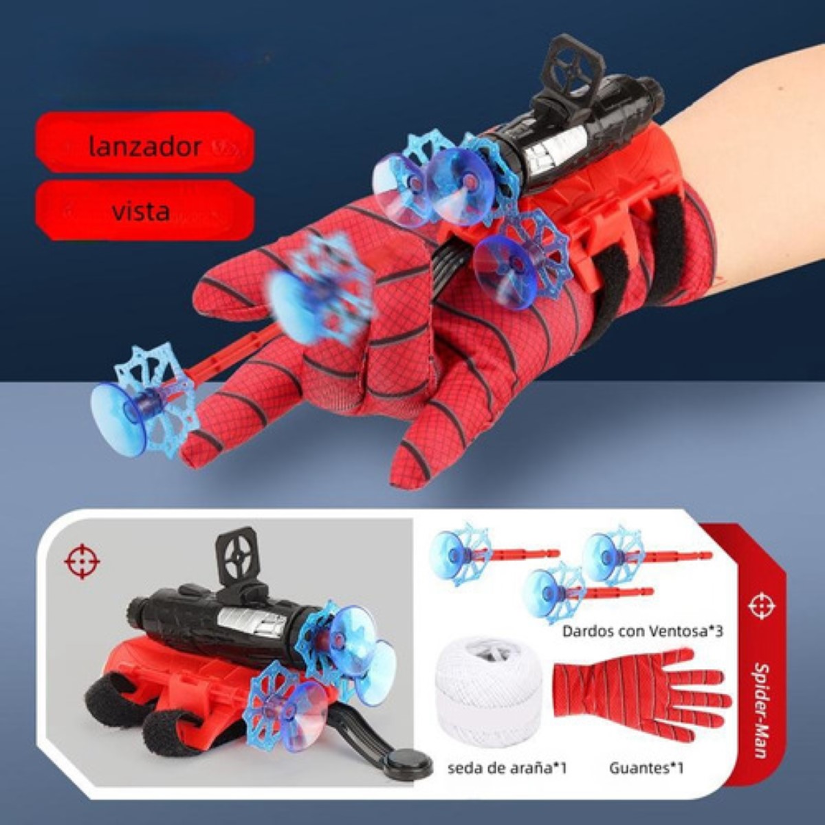 Spiderman Guantes Infantil Bala Suave Launcher Web Shooter