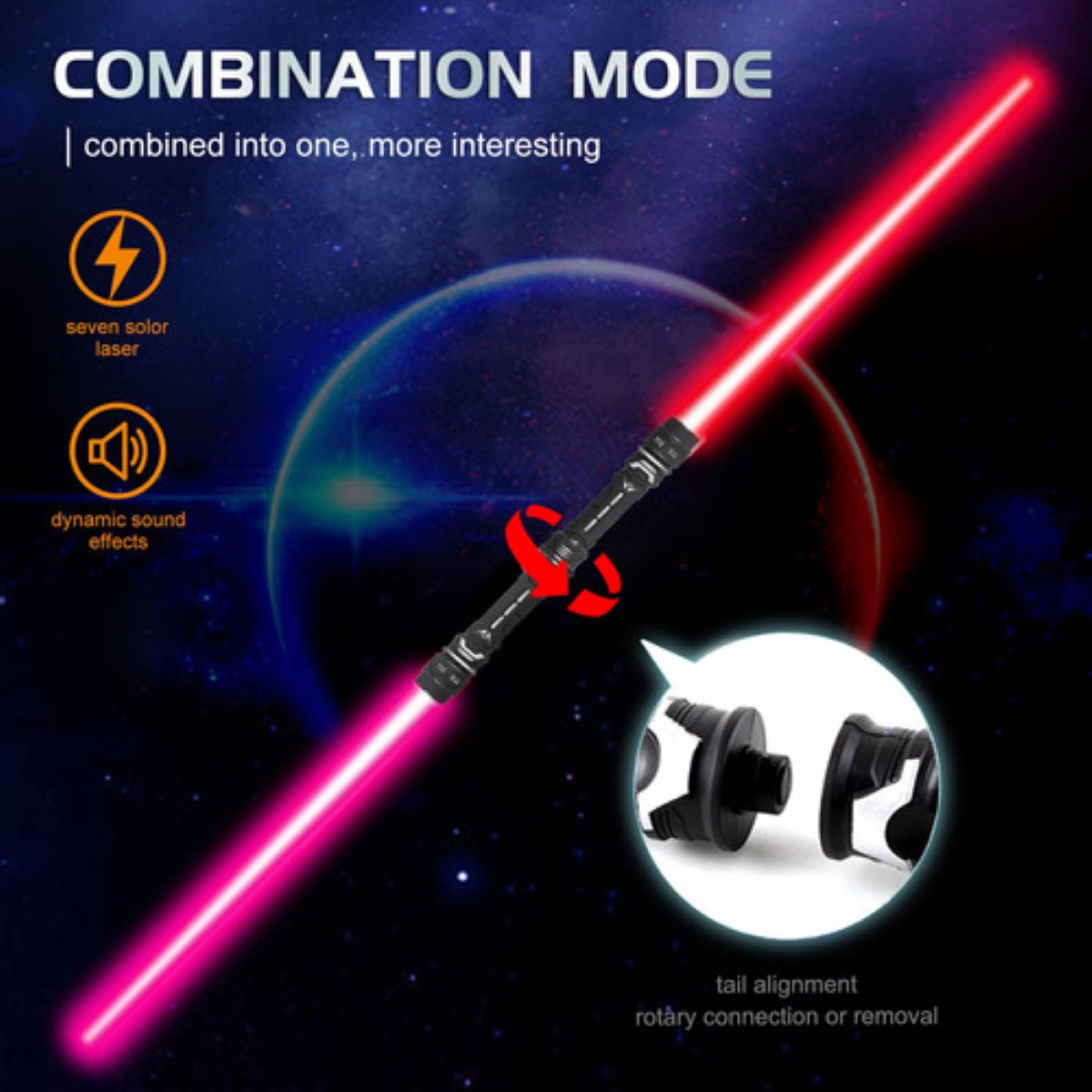 Espada Star War Espadas Láser Telescópicoled Con Música 2pcs