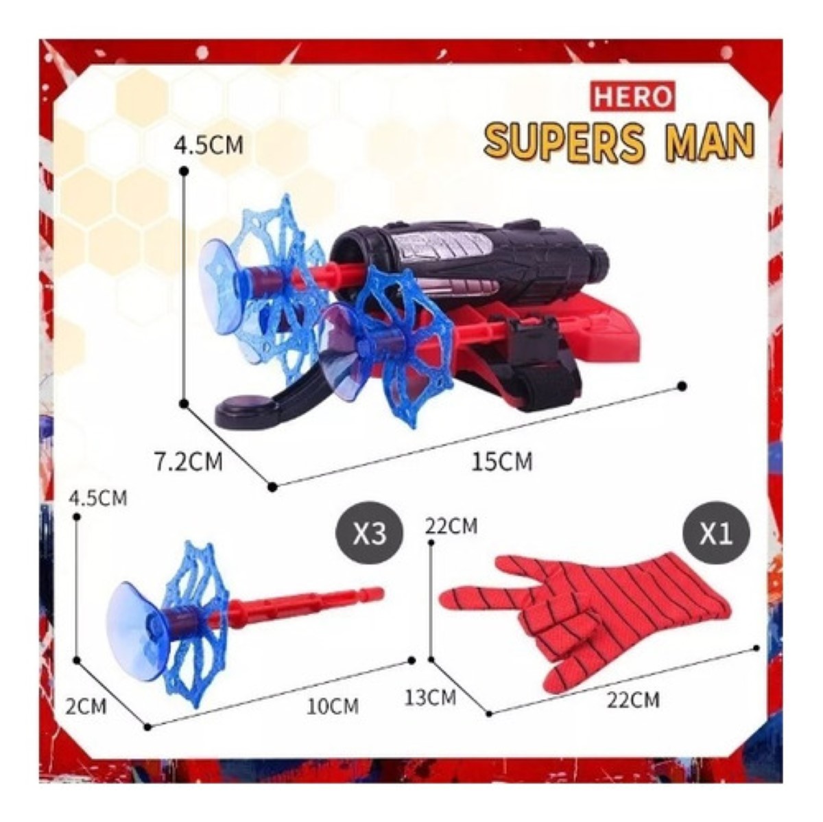 Spiderman Guantes Infantil Bala Suave Launcher Web Shooter