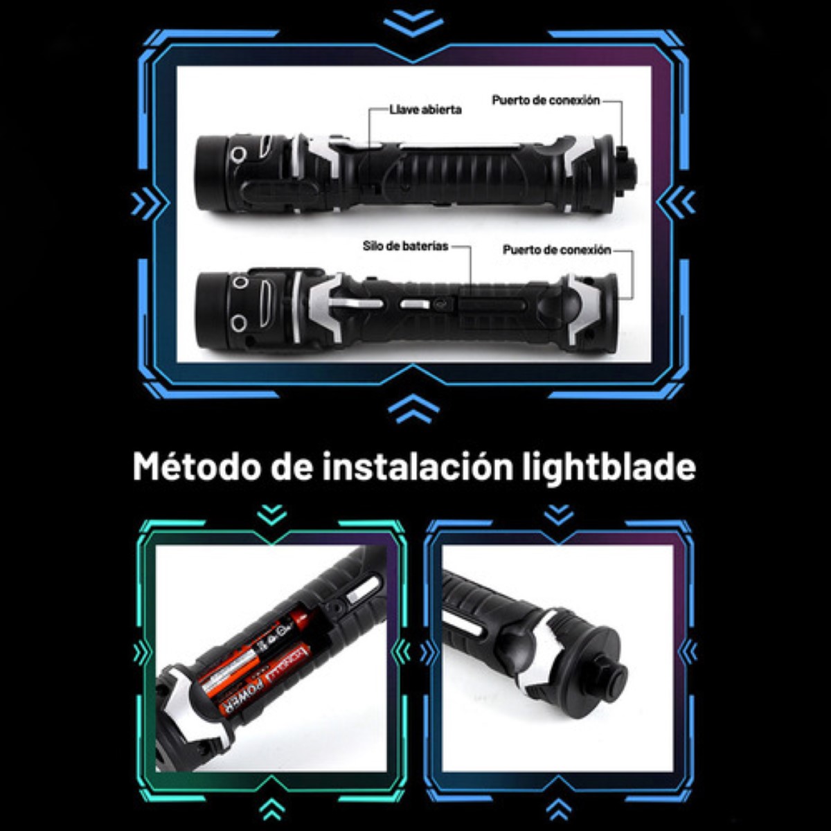 Espada Star War Espadas Láser Telescópicoled Con Música 2pcs