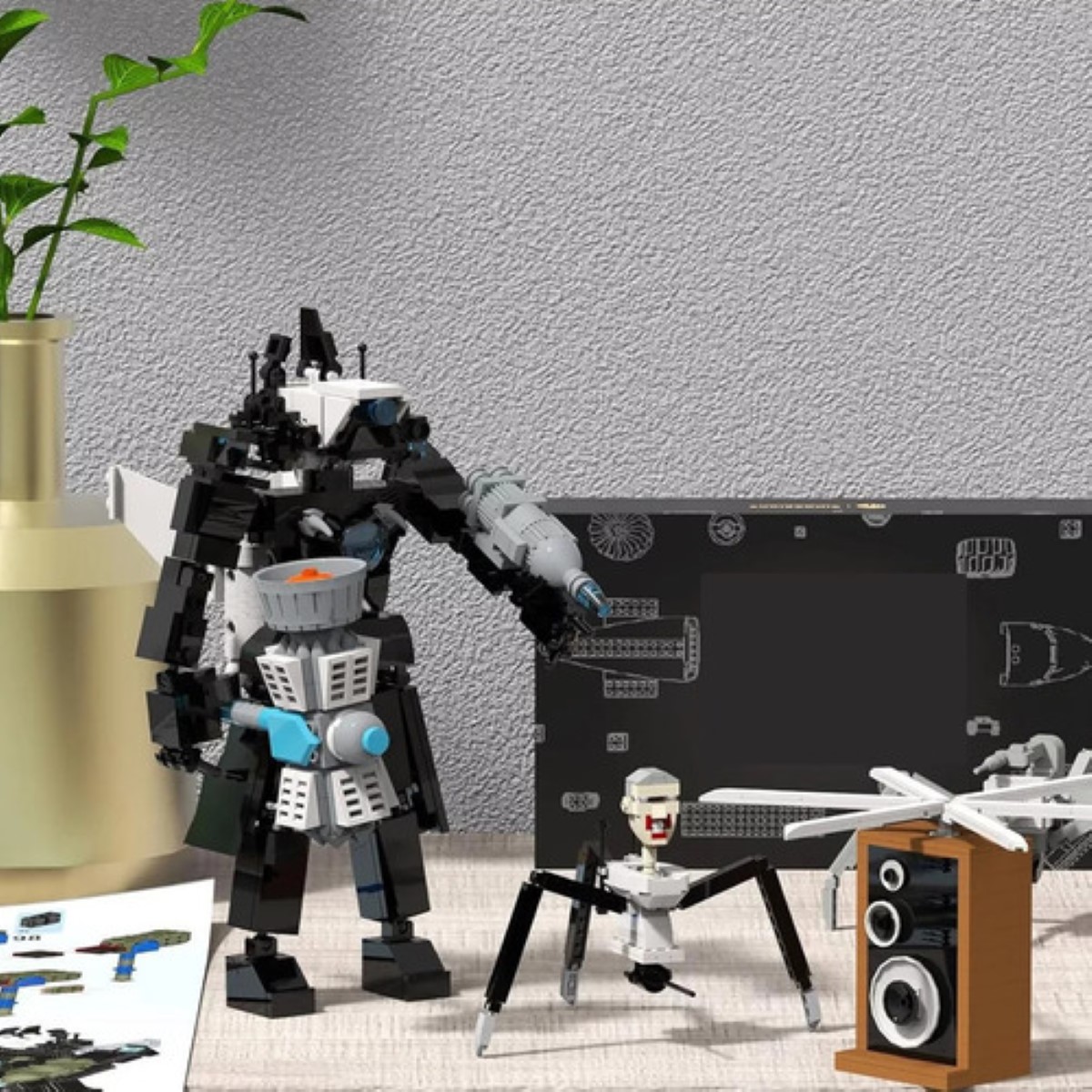 uego De Juguetes De Construcción De Cámaras Titan Compatible Con Bloques De Construcción Lego, Titan Cameraman, De Figura De Cámara Titan Mejorada, Ladrillos De Construcción