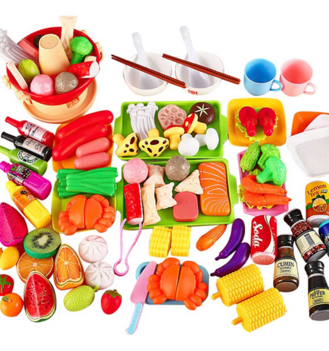 Juguetes Cocina Para Niños, Frutas Y Verduras, Fondue 100pz  AGUA