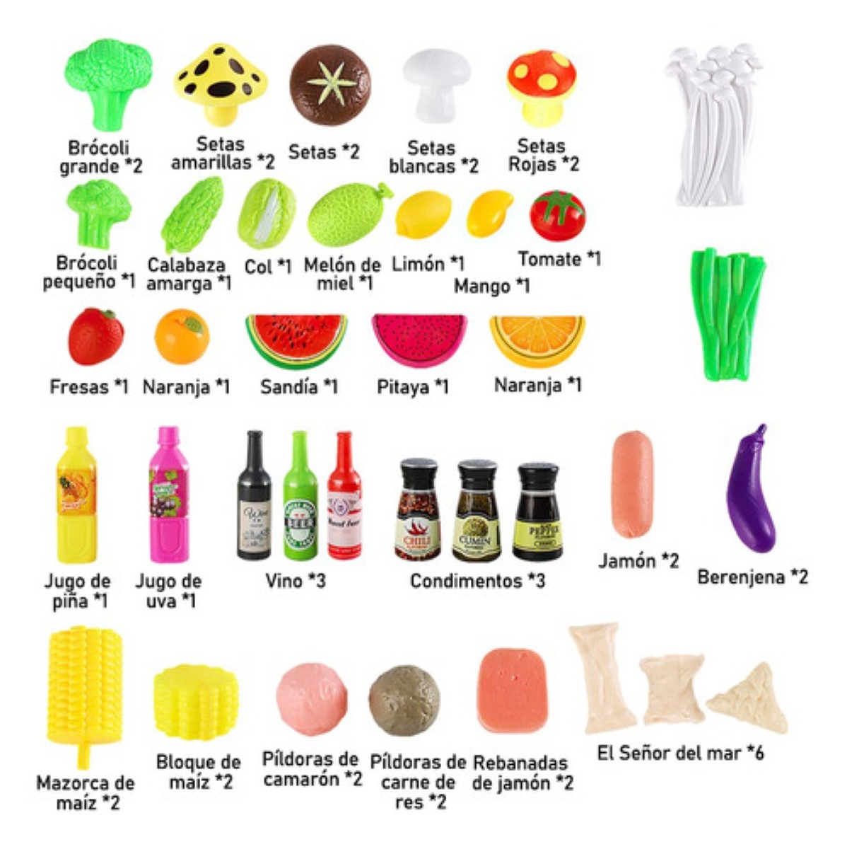 Juguetes Cocina Para Niños, Frutas Y Verduras, Fondue 100pz  AGUA