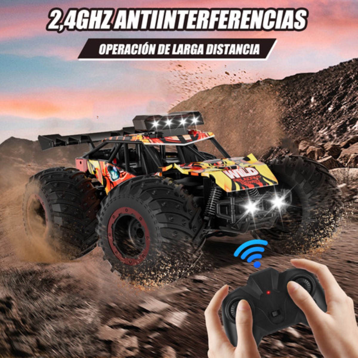 Aleación Todo Terreno Carros Control Remoto+2 Baterías
