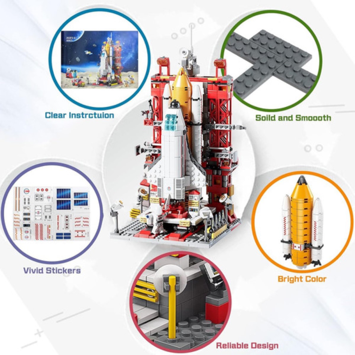 Set 521pcs De Bloques Construccion Para Cohetes Espaciales