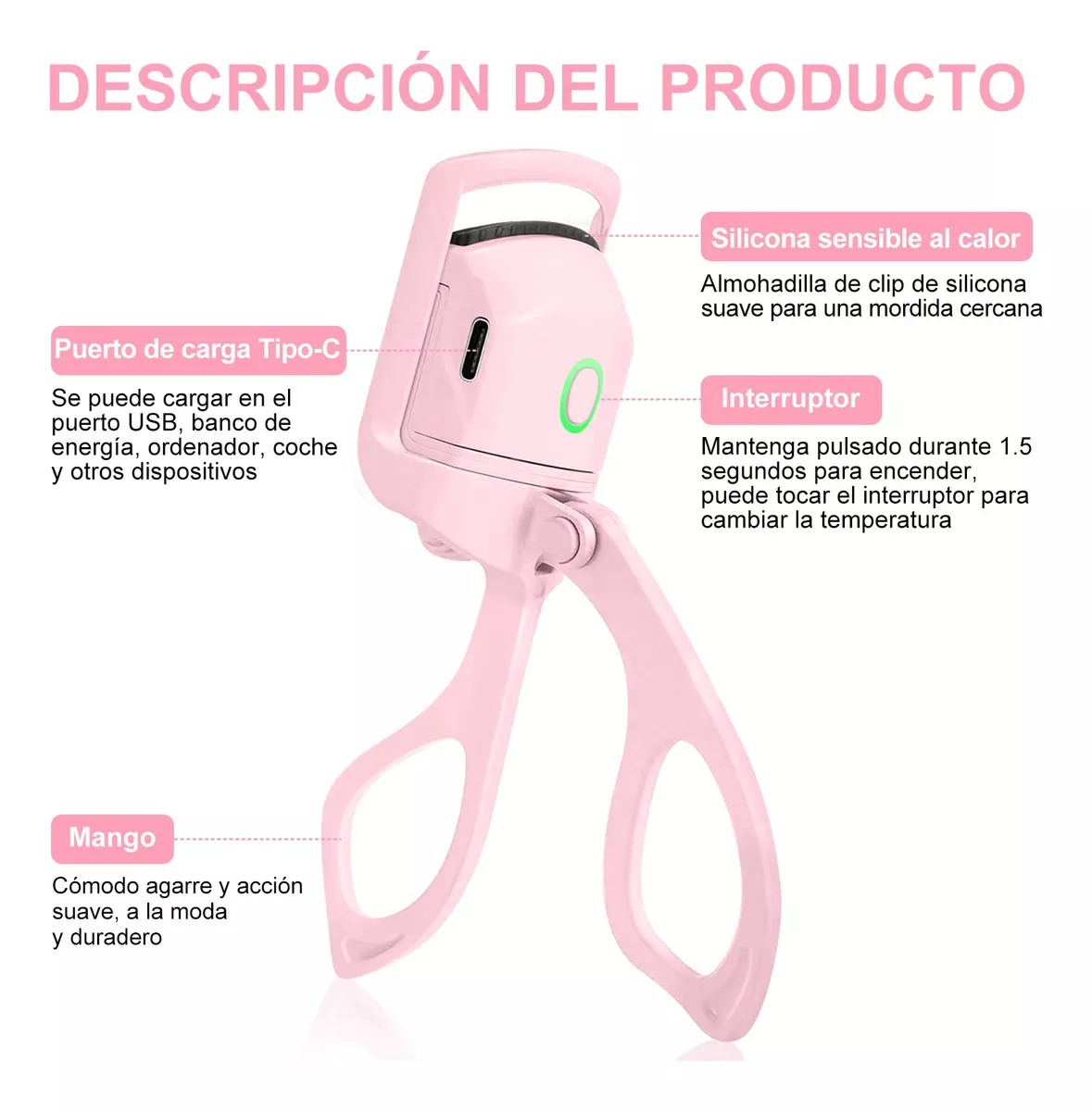 Enchinador De Pestañas Eléctrico, Rizador de Pestañas Eléctrico