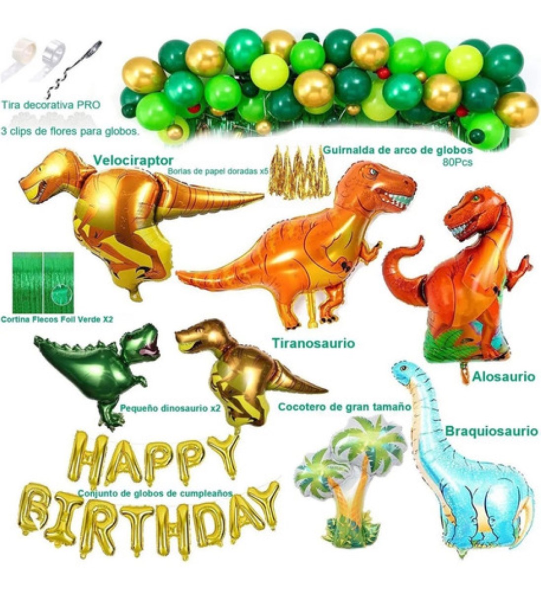 113 Pcs Decoracion Para Fiestas De Kit Globos Cumpleaños