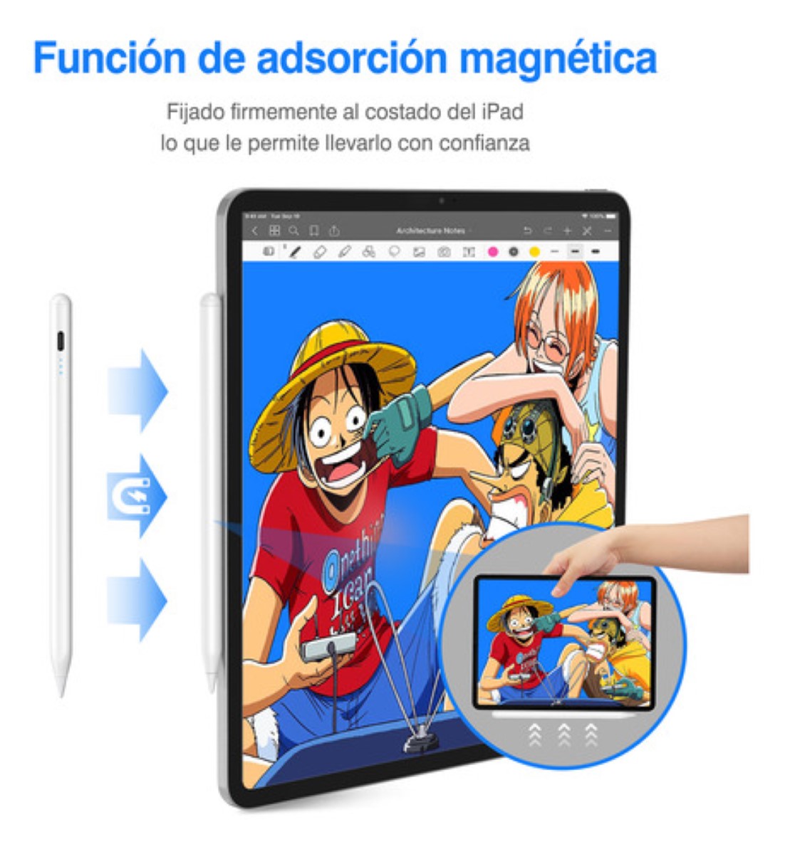 Lápiz iPad Lápiz Óptico Stylus Carga Rápida Con Magnética