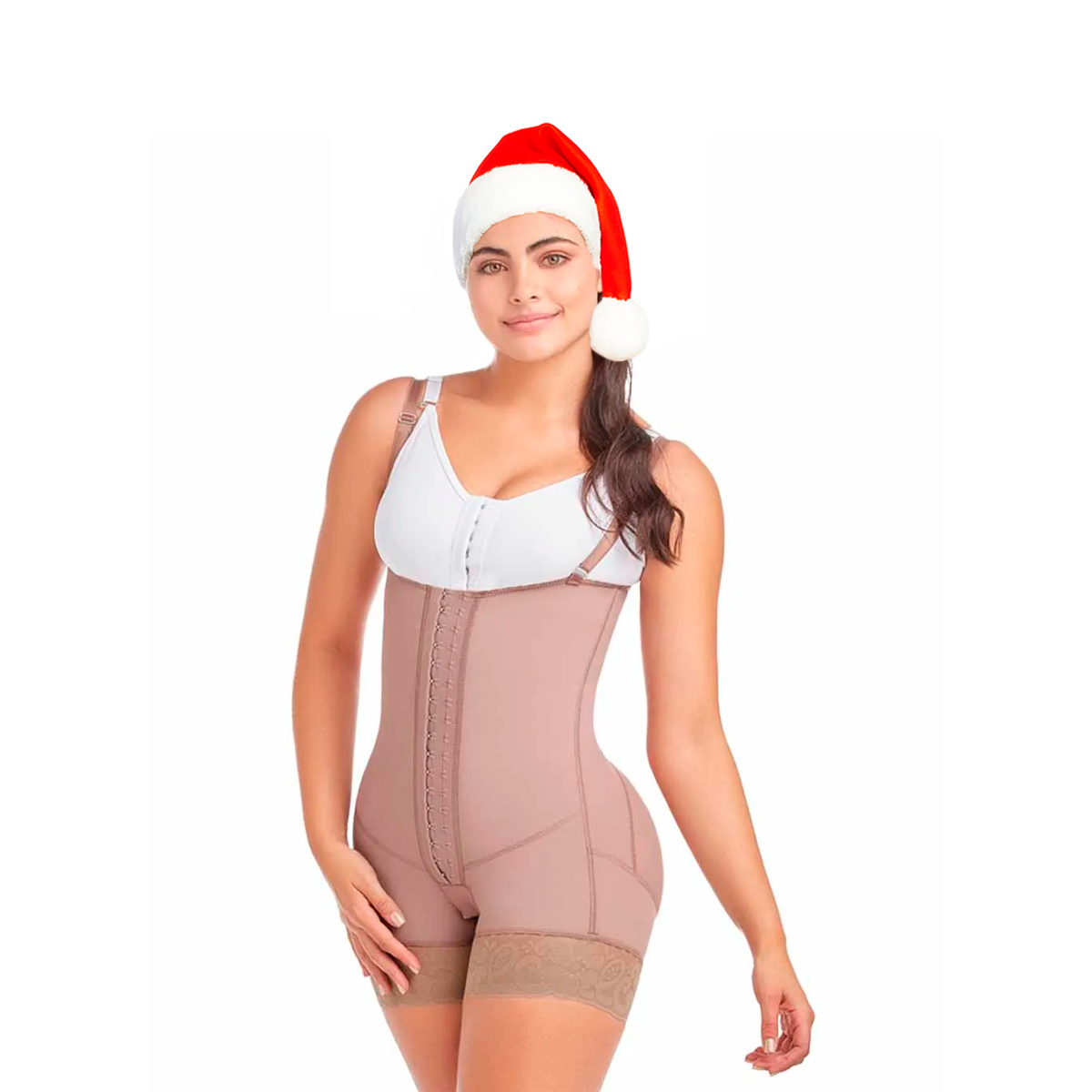Fajas Colombianas Powernet Levanta Glúteos Reductora Strapless Short Control de Abdomen