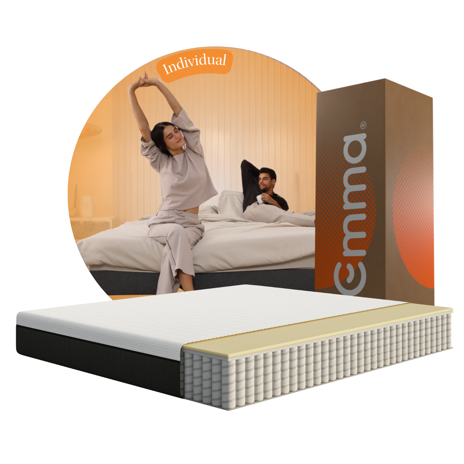 Colchón Emma  Comfort Premium Individual 