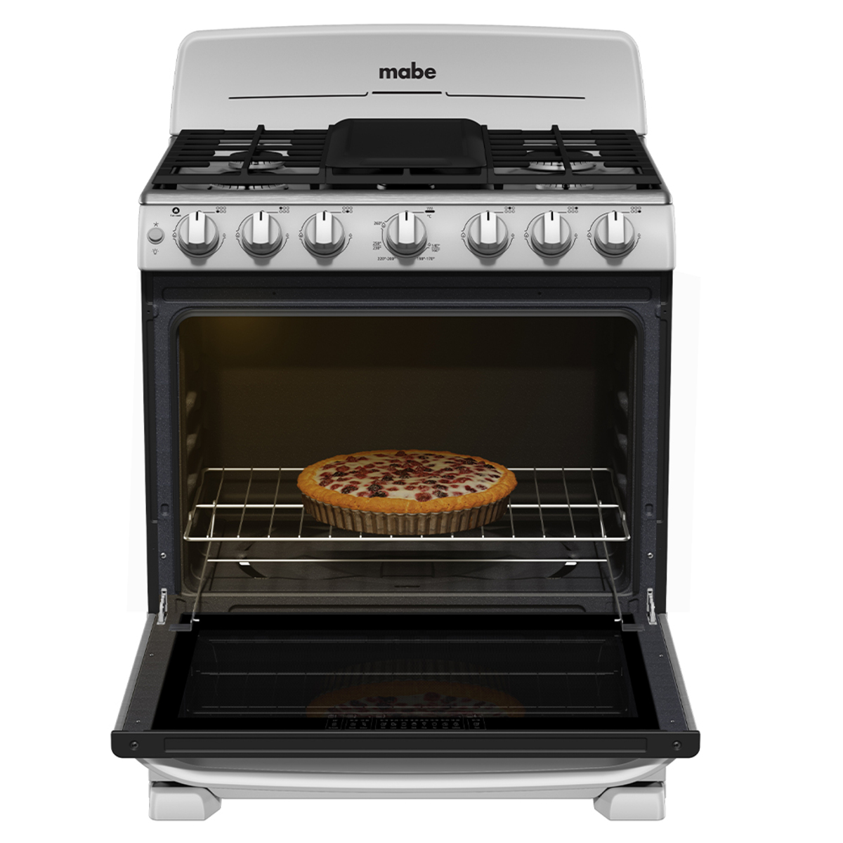 Estufa de Piso Mabe EM7654BFIS3 30" 6 Quemadores Silver