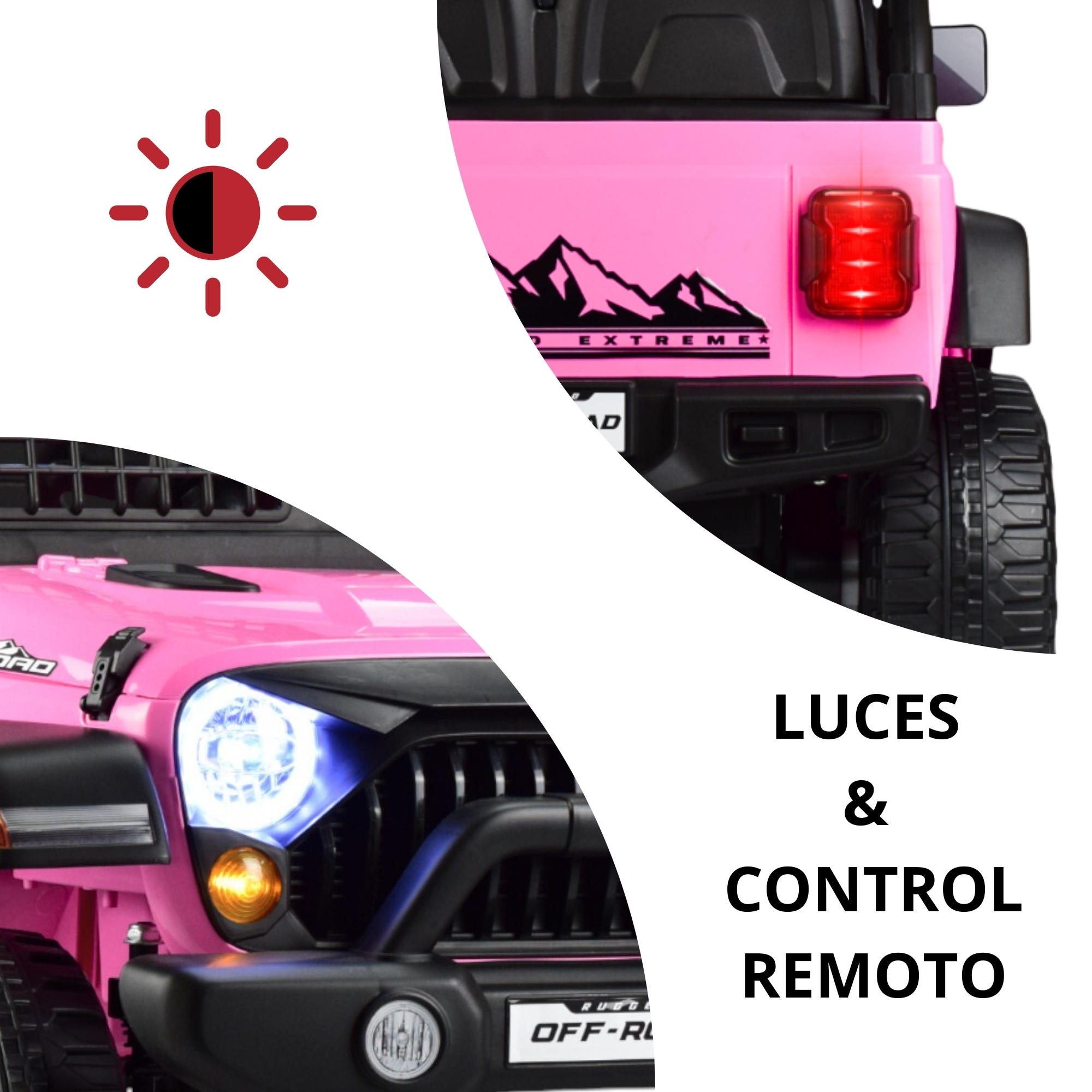 Montable Electrico para Niños Camioneta Control Remoto 12v - ROSA