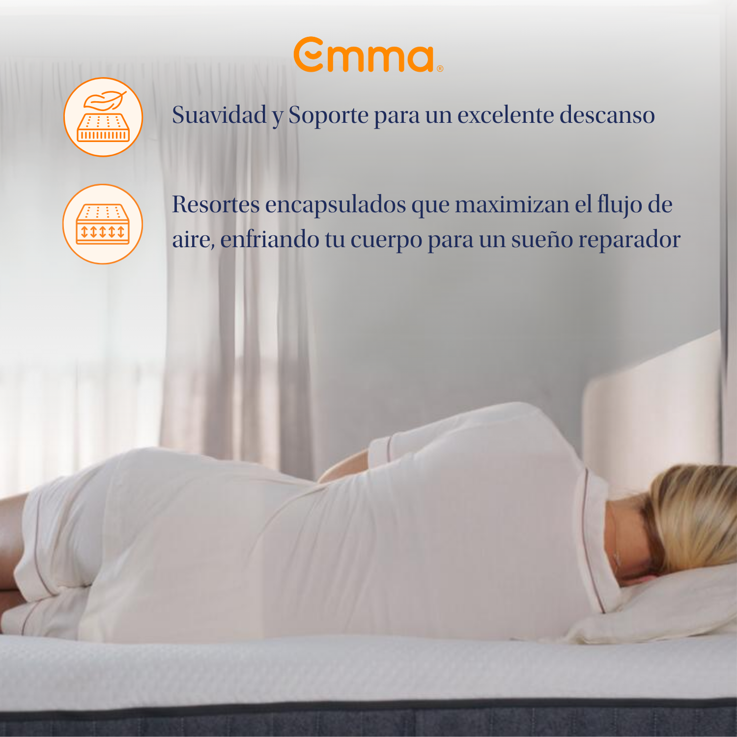 Colchón Emma Hybrid Premium King 
