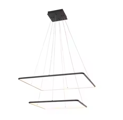 Candil De Led STRAIGHT Colgante Modernista (dimeable 3000°k-6000°k) NEGRO