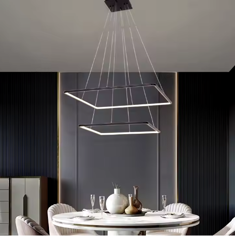 Candil De Led STRAIGHT Colgante Modernista (dimeable 3000°k-6000°k) NEGRO