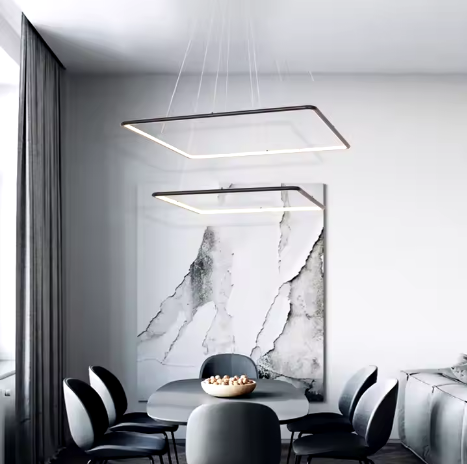 Candil De Led STRAIGHT Colgante Modernista (dimeable 3000°k-6000°k) NEGRO