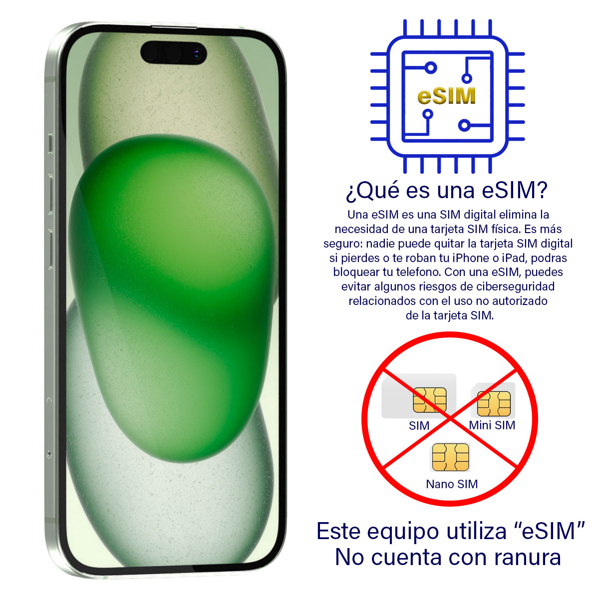 Apple iPhone 15 Plus 256Gb Verde Reacondicionado Grado A eSIM