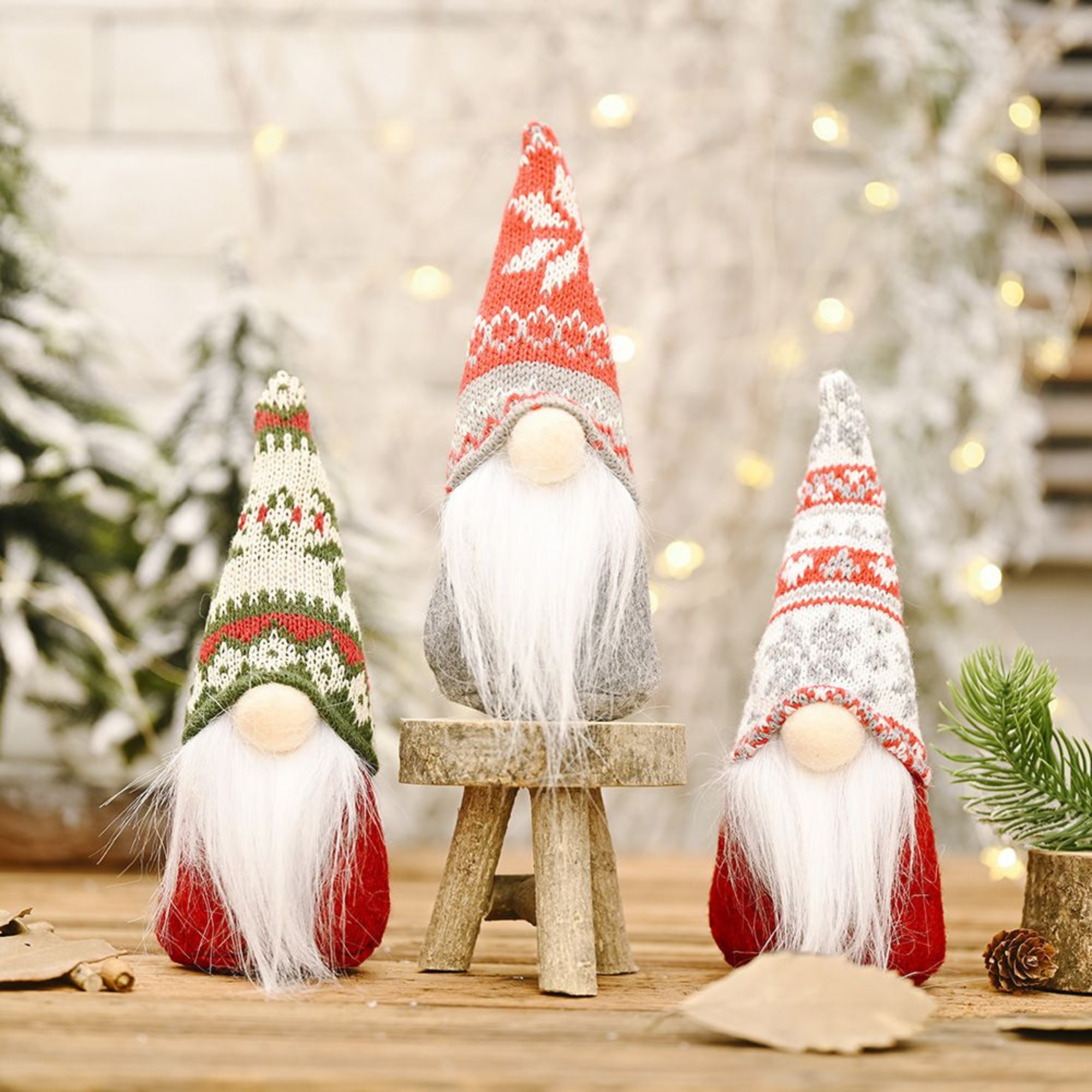 3 Gnomos Navideños Decoraciones Navideñas Decoración para el hogar Navidad