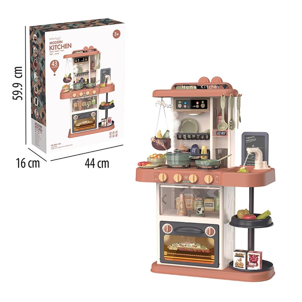 Juegos de Cocina para niños de simulación, utensilio de Cocina. Juego De Cocina, Vapor, Agua, Luz Y Sonido Multicolor Soryland Sh20013866