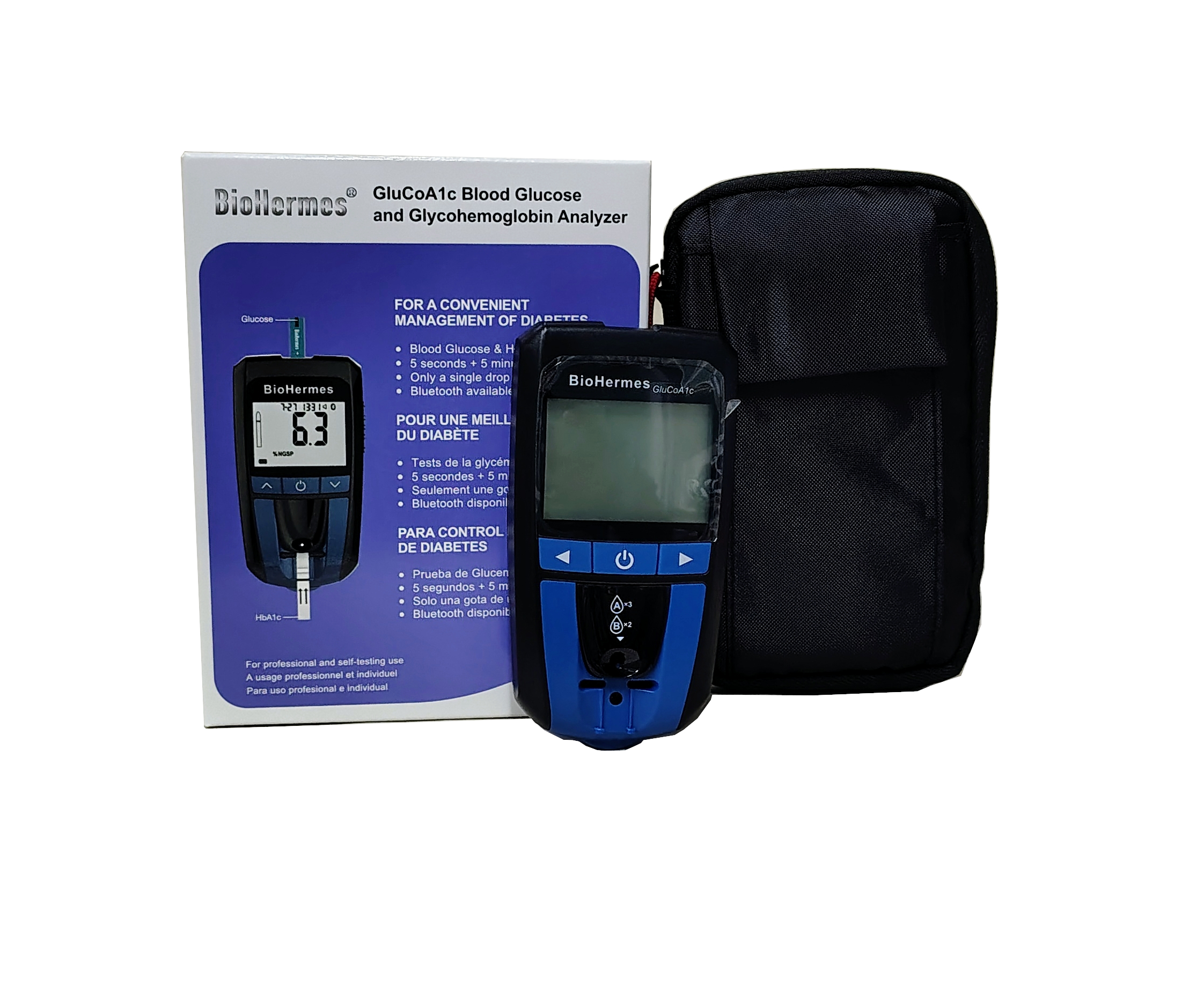 BIOHERMES GUCOA1C MEDIDOR DE GLUCOSA Y HEMOGLOBINA GLUCOSILADA