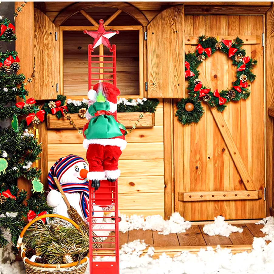 Santa Claus Escalera Musical Navidad, Papá Noel Navidad