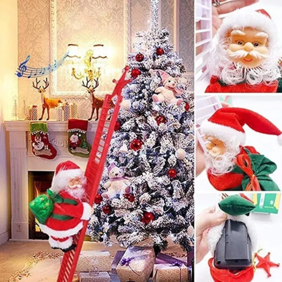 Santa Claus Escalera Musical Navidad, Papá Noel Navidad