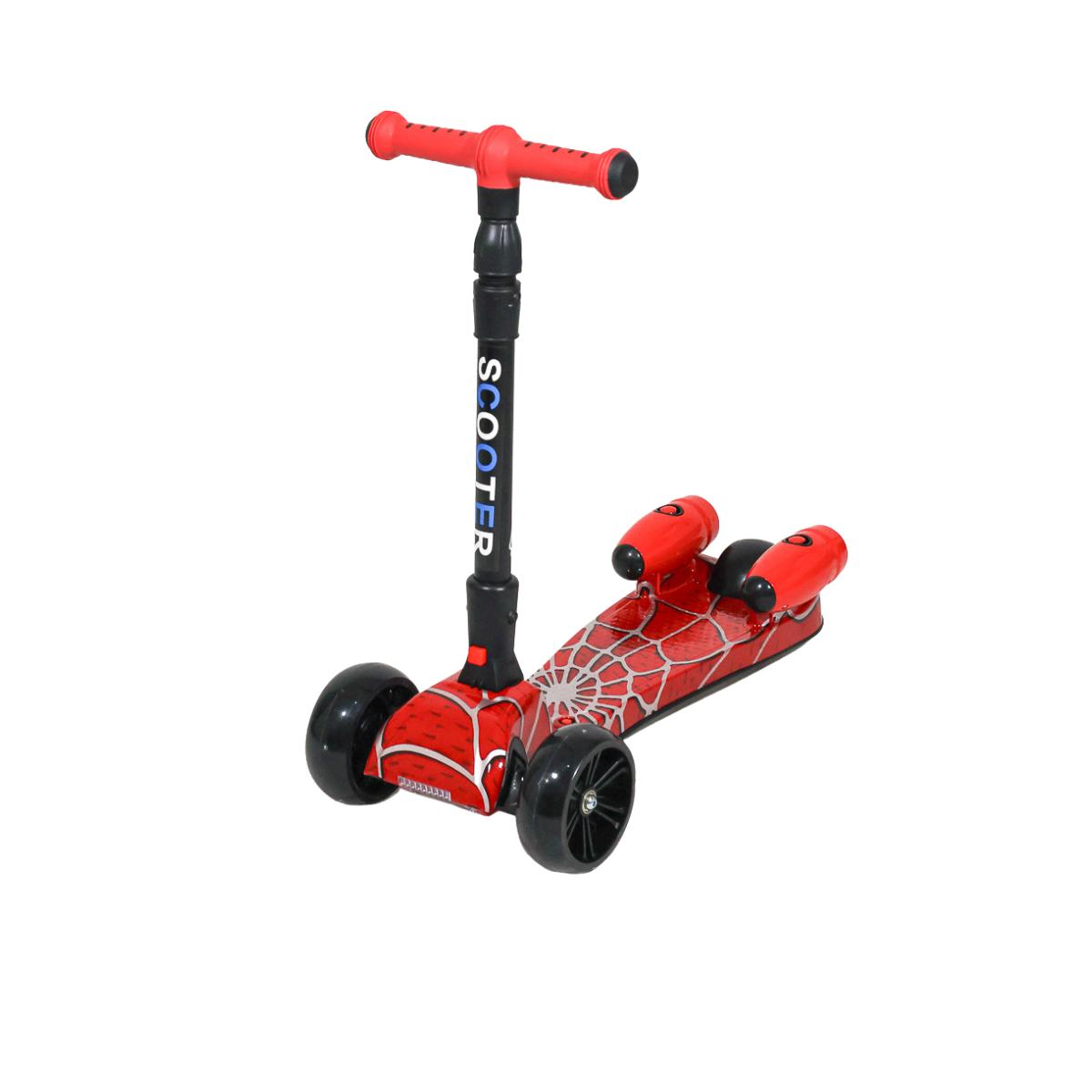 Scooter Patín Del Diablo Desmontable Con Difusor Efecto De Humo Música Y Bluetooth Color Rojo