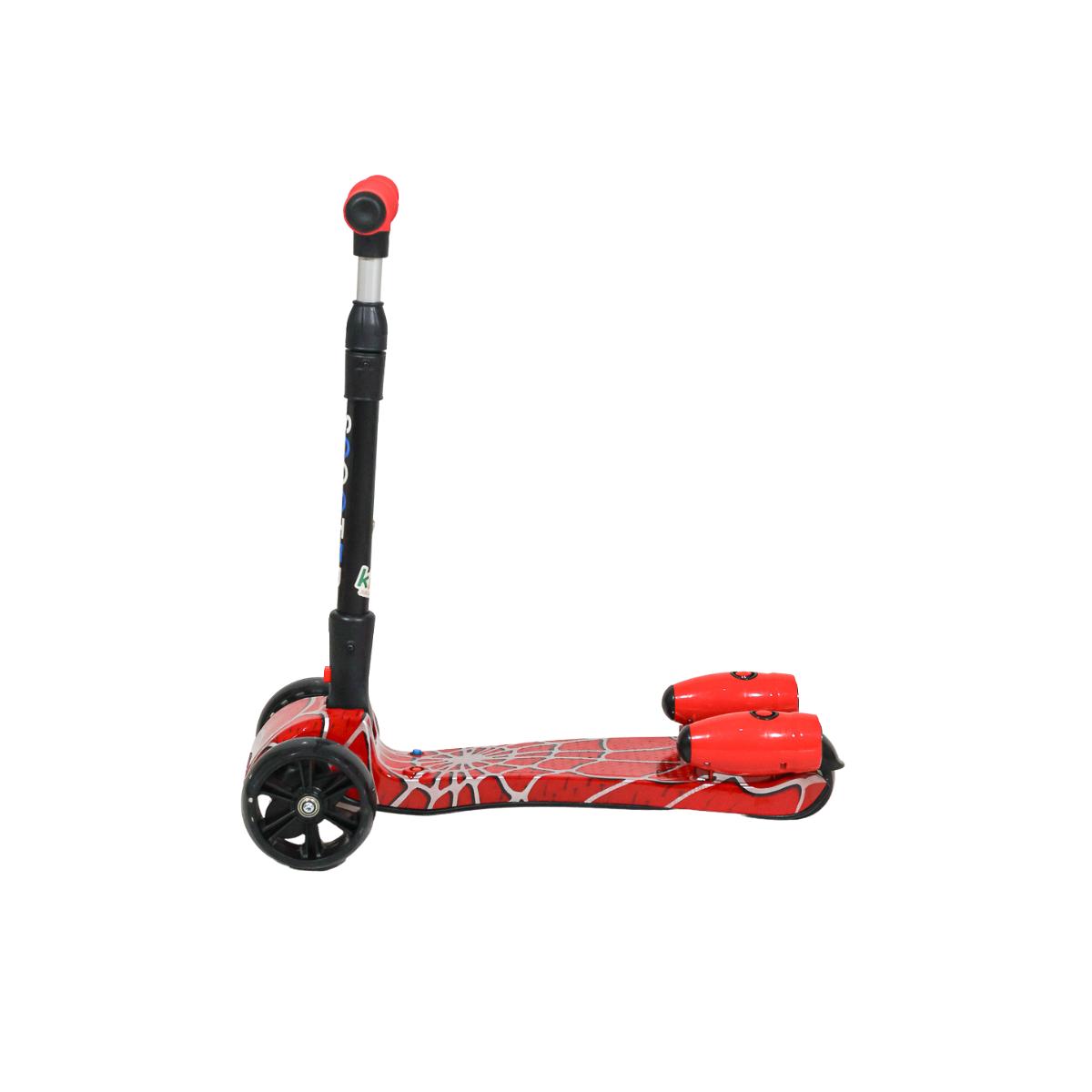 Scooter Patín Del Diablo Desmontable Con Difusor Efecto De Humo Música Y Bluetooth Color Rojo