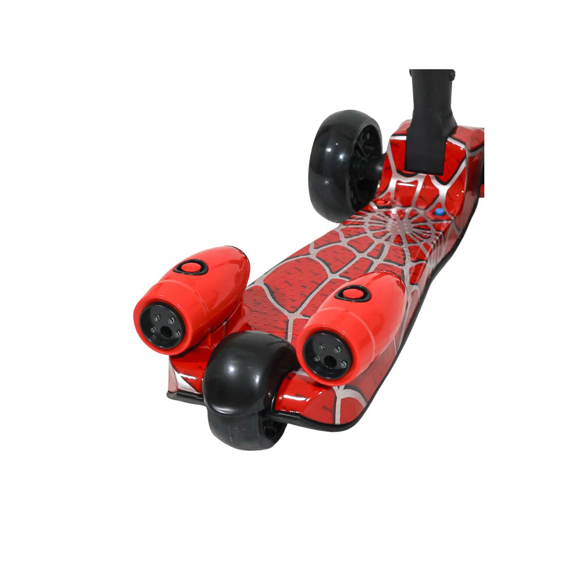 Scooter Patín Del Diablo Desmontable Con Difusor Efecto De Humo Música Y Bluetooth Color Rojo