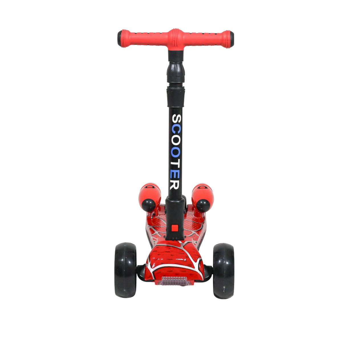 Scooter Patín Del Diablo Desmontable Con Difusor Efecto De Humo Música Y Bluetooth Color Rojo