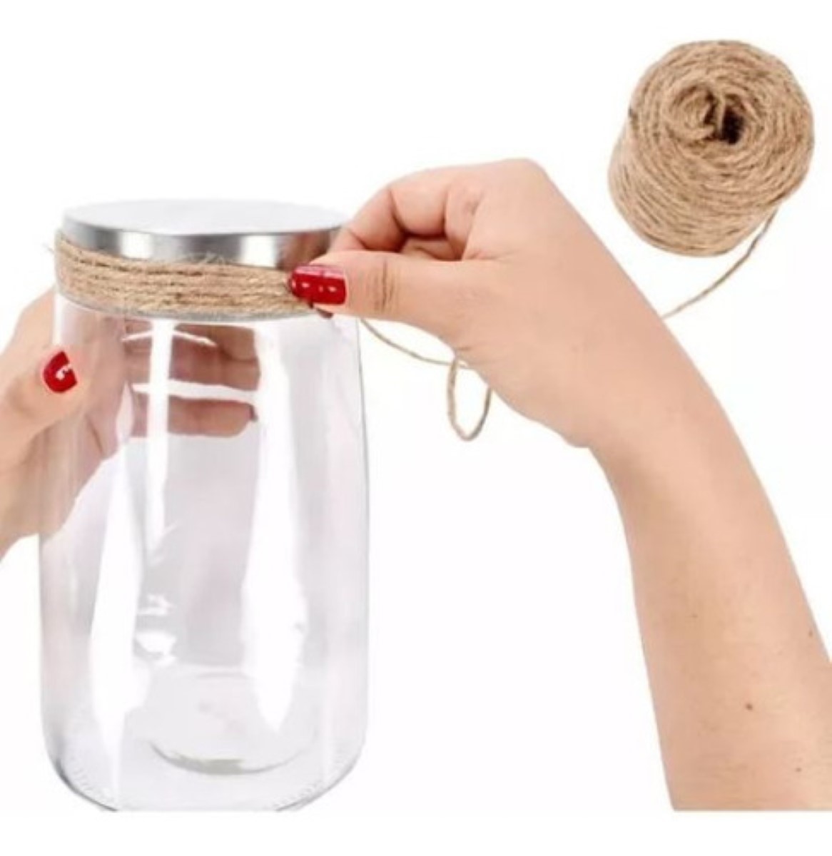 4 Pzs Decorativo Natural Yute Mecate Para Decorar Manualidad CAFE
