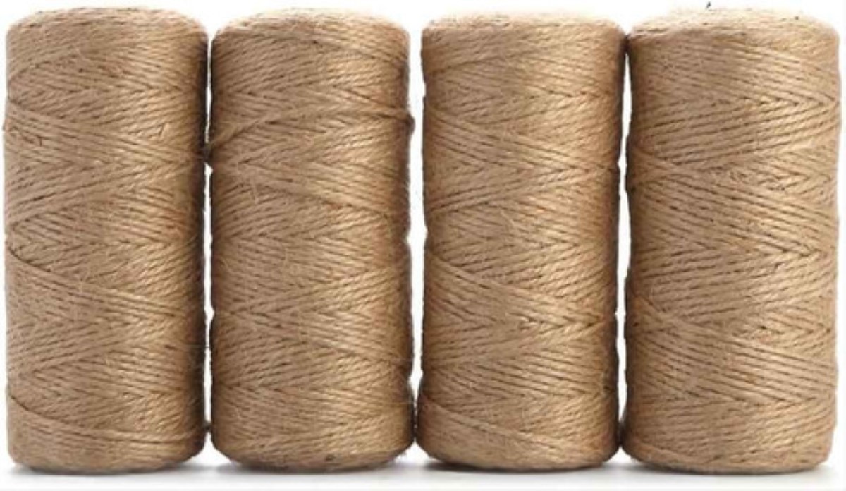 4 Pzs Decorativo Natural Yute Mecate Para Decorar Manualidad CAFE