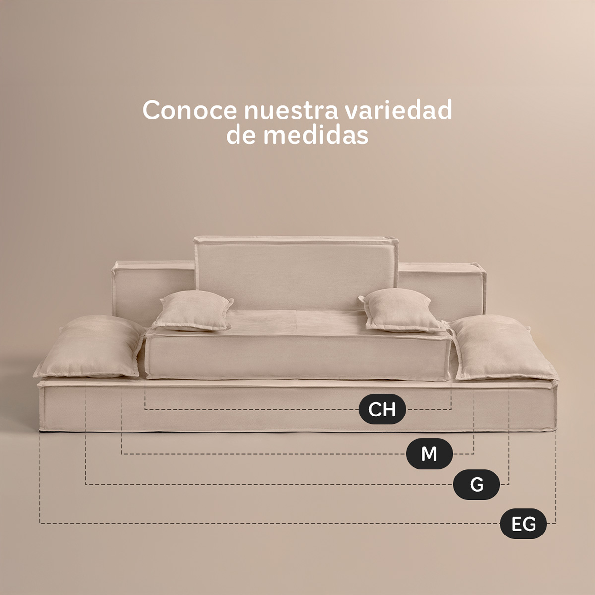 Sofá Cama Ortopédica para Perros y Mascotas Mediano con Funda Lavable Champagne ESQUIMAL