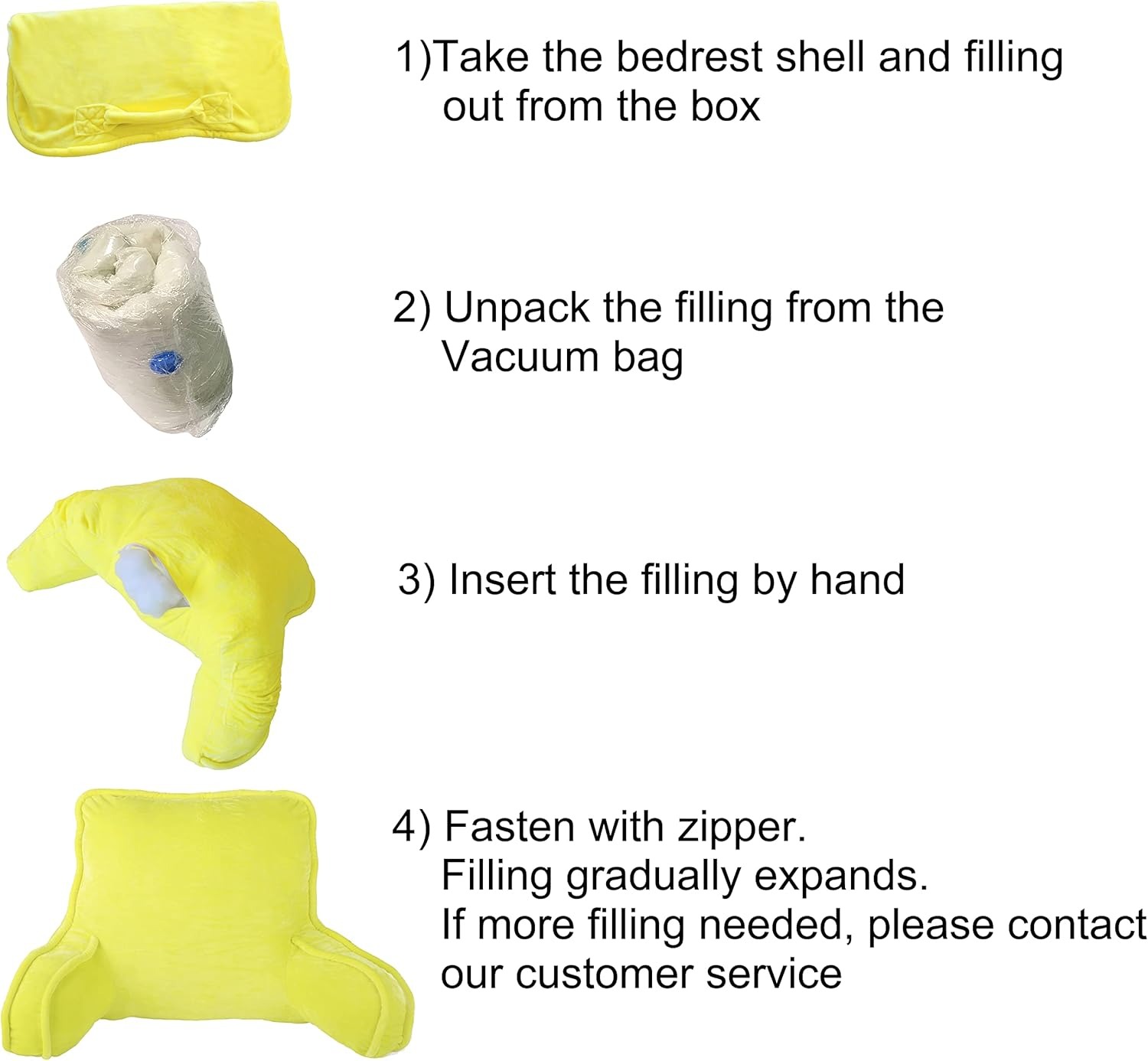 Cojín Respaldo para cama o sofá Super Soft Bedrest (Butter Cup)