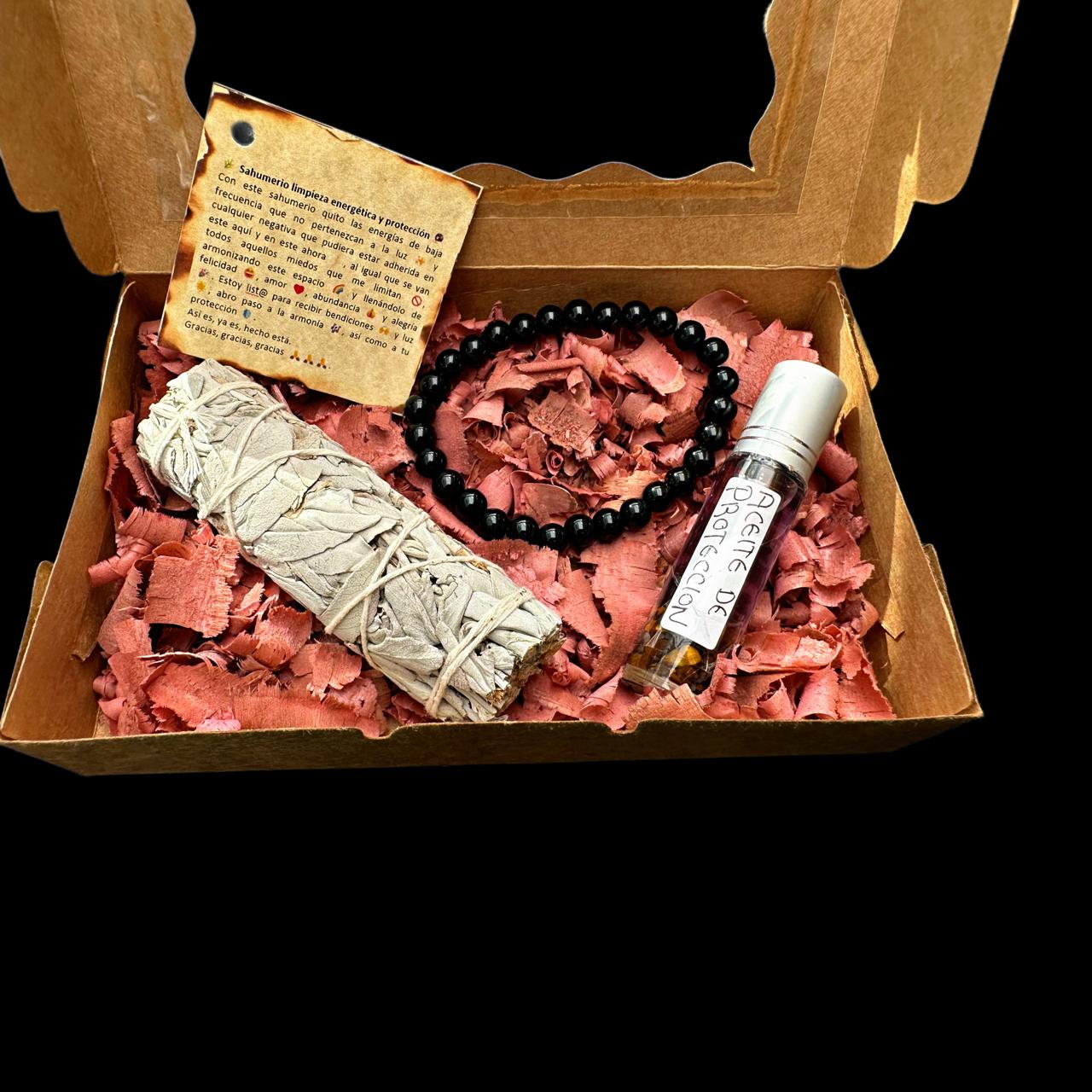 KIT DE PROTECCION, LIMPIEZA ENERGETICA, AROMATERAPIA, PULSERA CUARZO OBSIDIANA