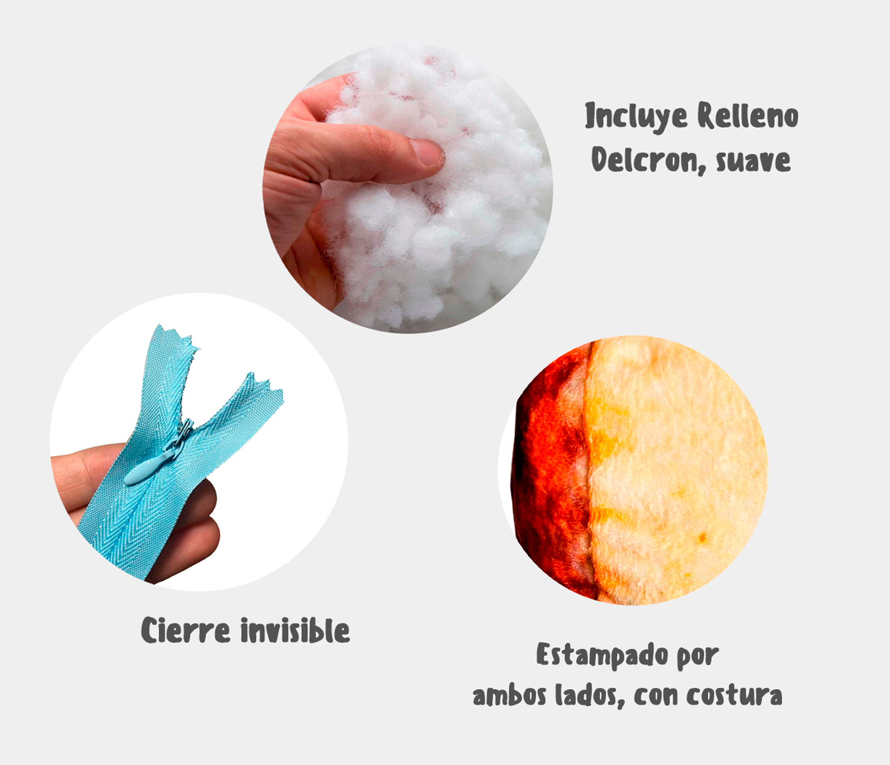Cojín Decorativo Bolillo Pan Muy Suave Incluye Relleno