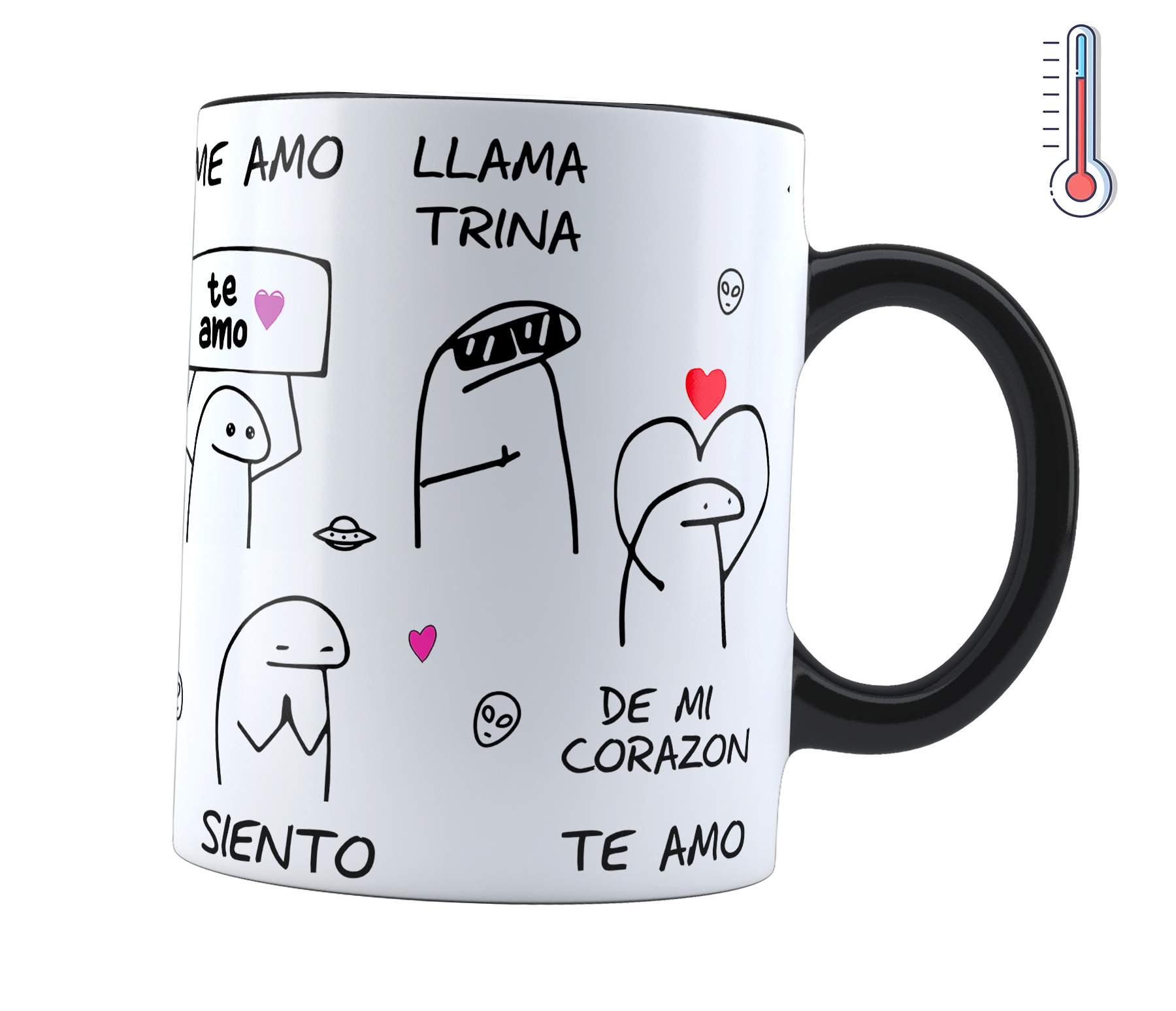 Taza Mágica Sublimada 315 Ml Flork Lenguaje Alienígena Ovni