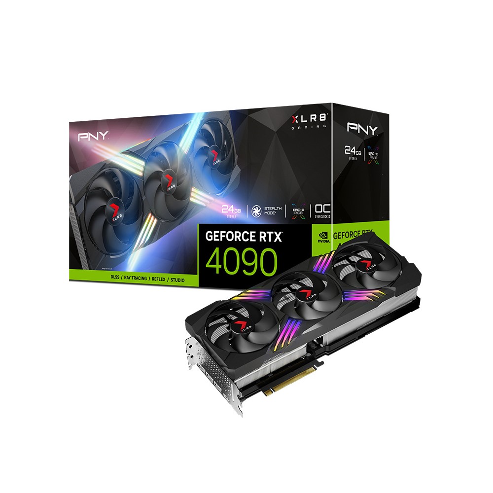Tarjeta de Video PNY NVIDIA GeForce RTX 4090 24GB OC XLR8 Gaming Vert