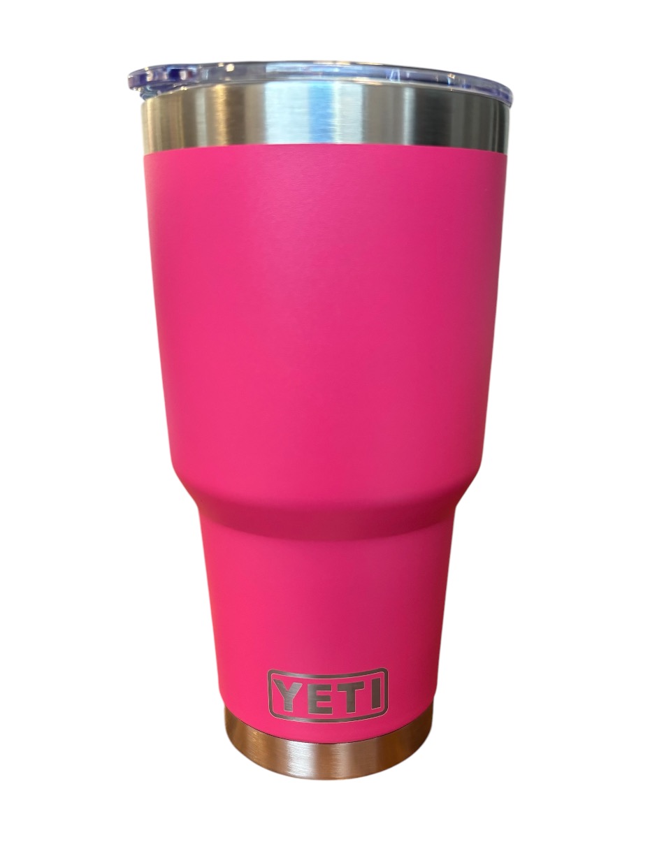 Termo Yeti de acero inoxidable Fucsia con tapa push pull 887 ml