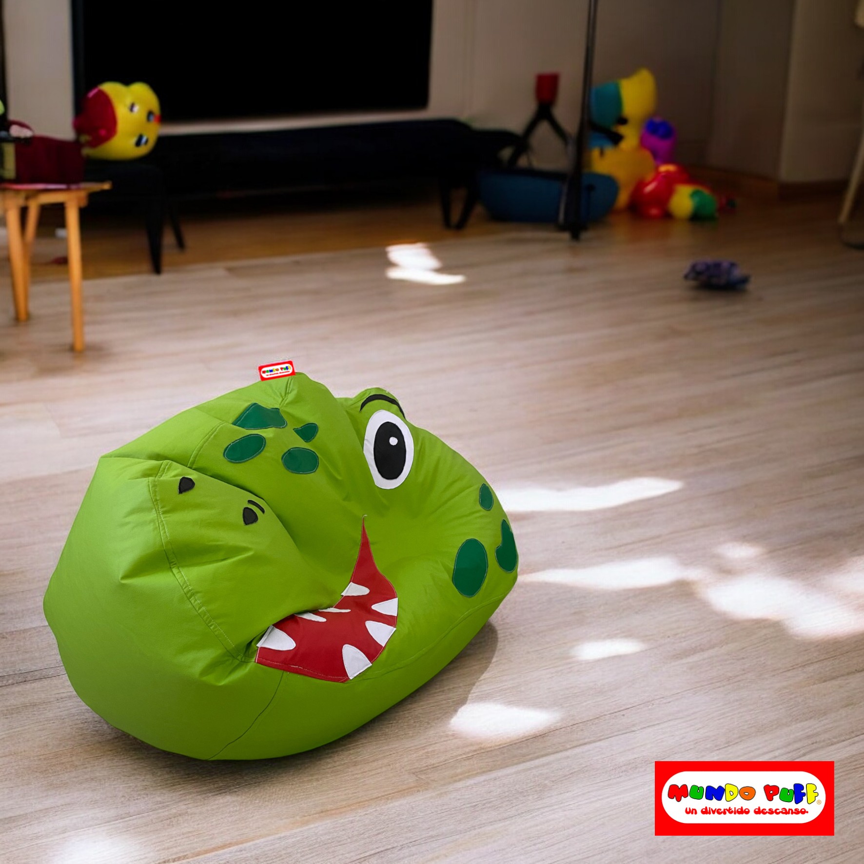 Sillón Puff Dinosaurio marca Mundo Puff.