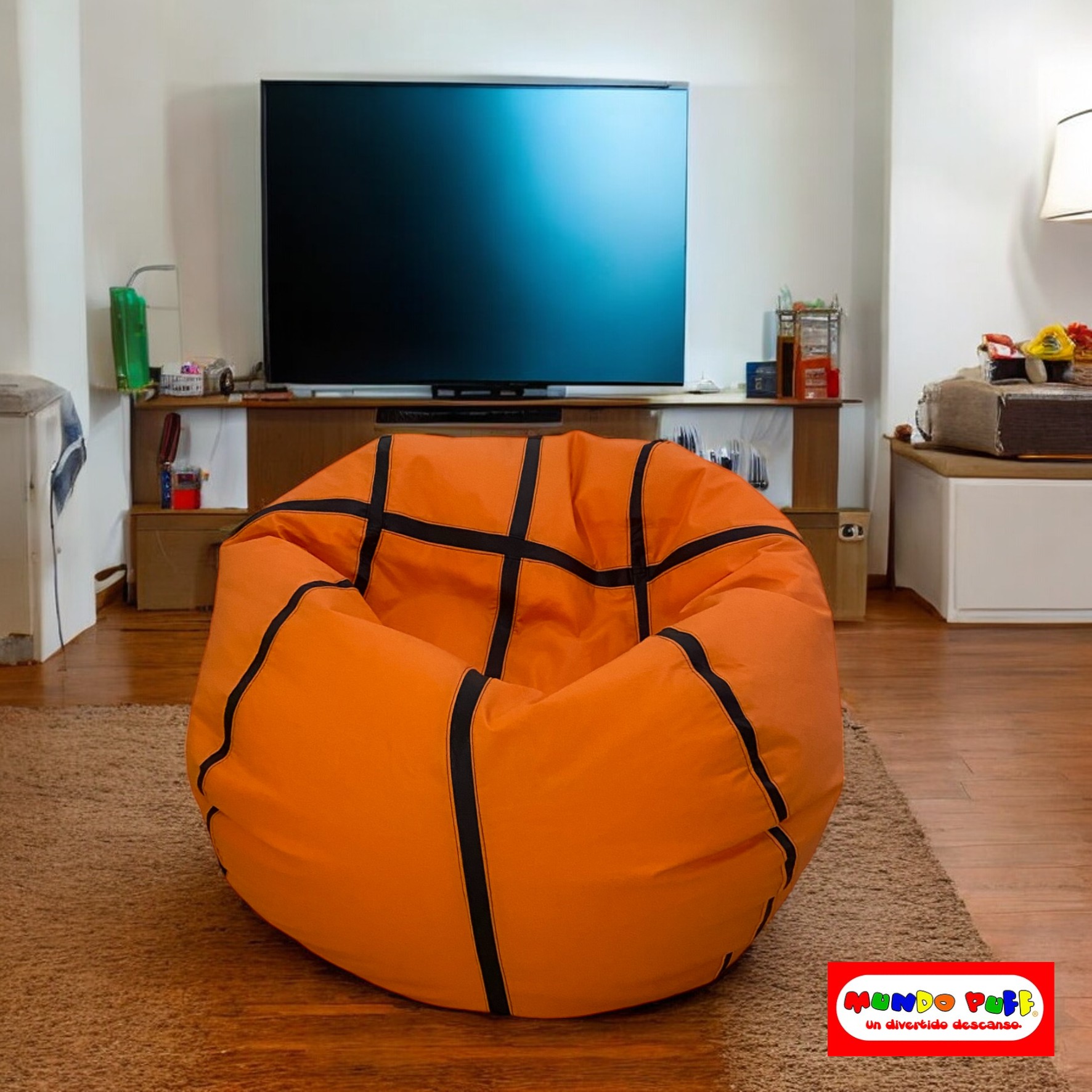 Sillón Puff Basquetbol o Basketball marca Mundo Puff.