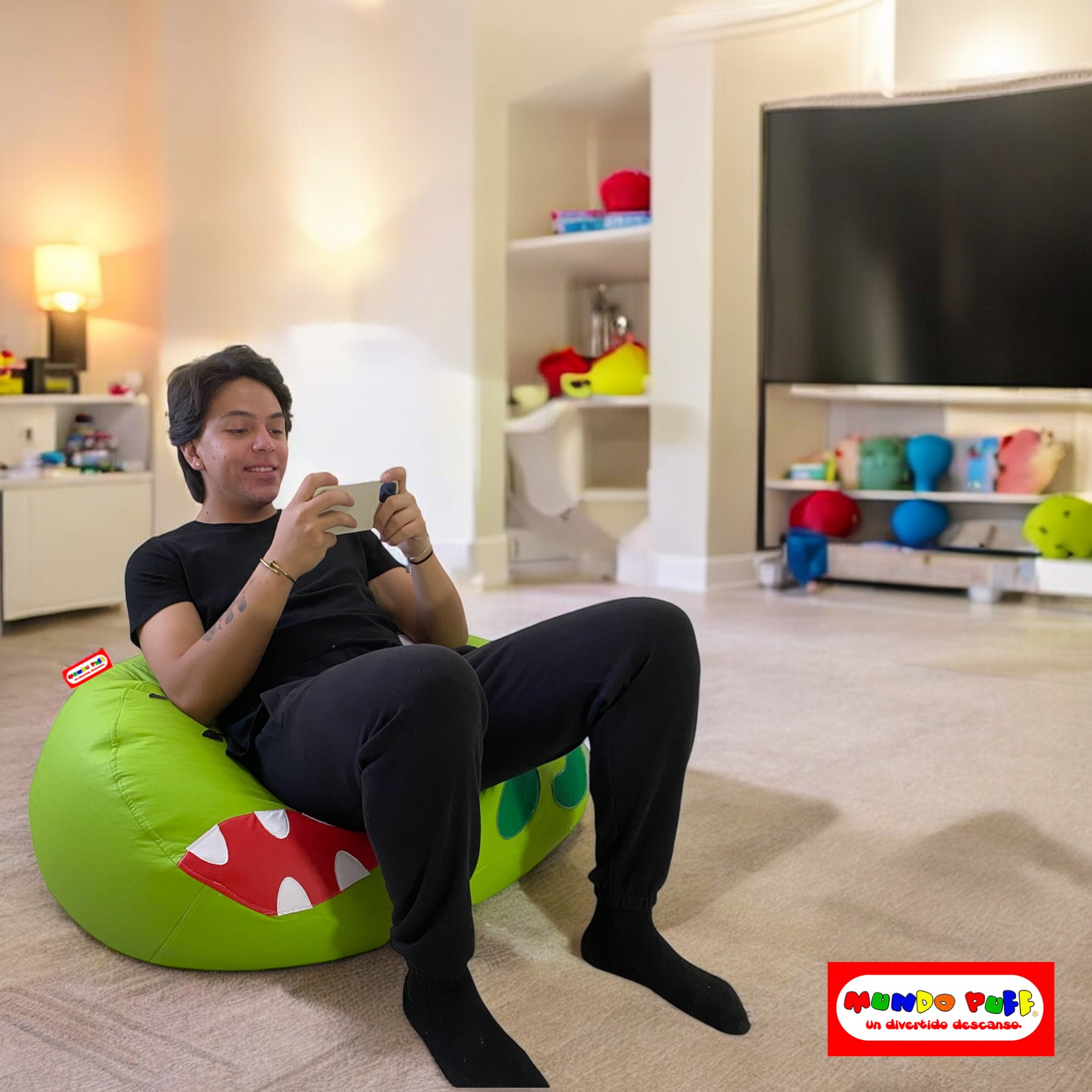 Sillón Puff Dinosaurio marca Mundo Puff.