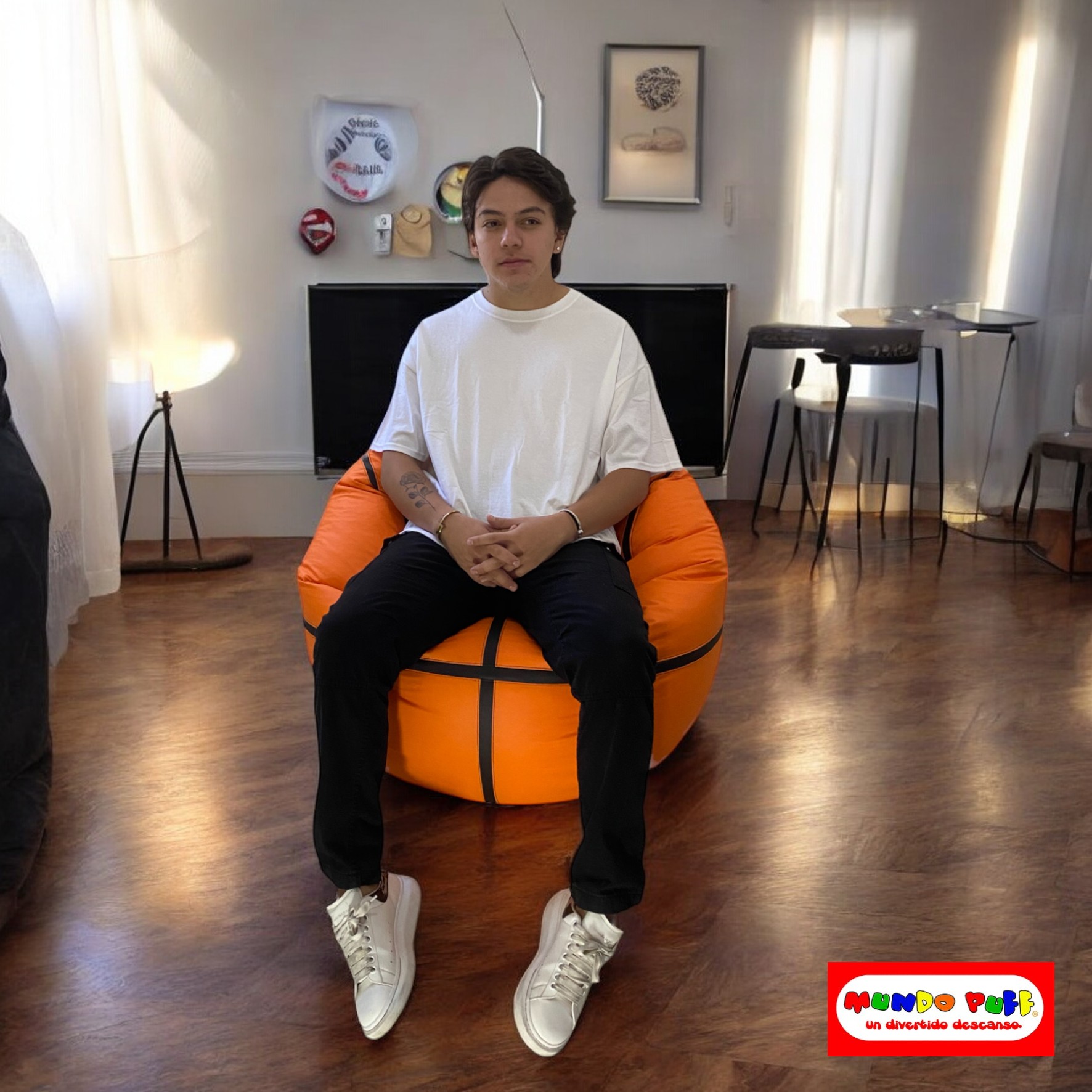 Sillón Puff Basquetbol o Basketball marca Mundo Puff.