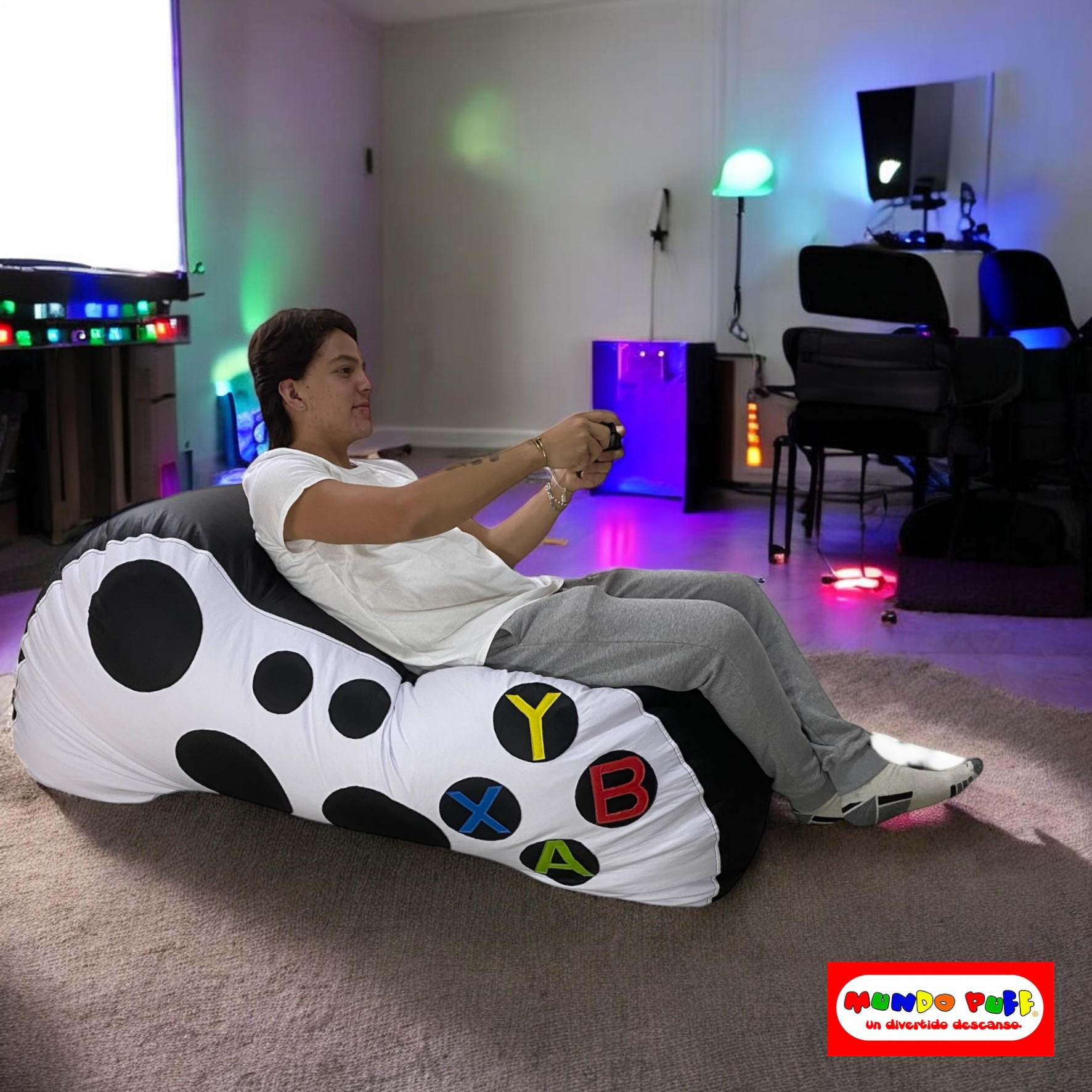 Sillón Puff Control Gamer Jumbo marca Mundo Puff .
