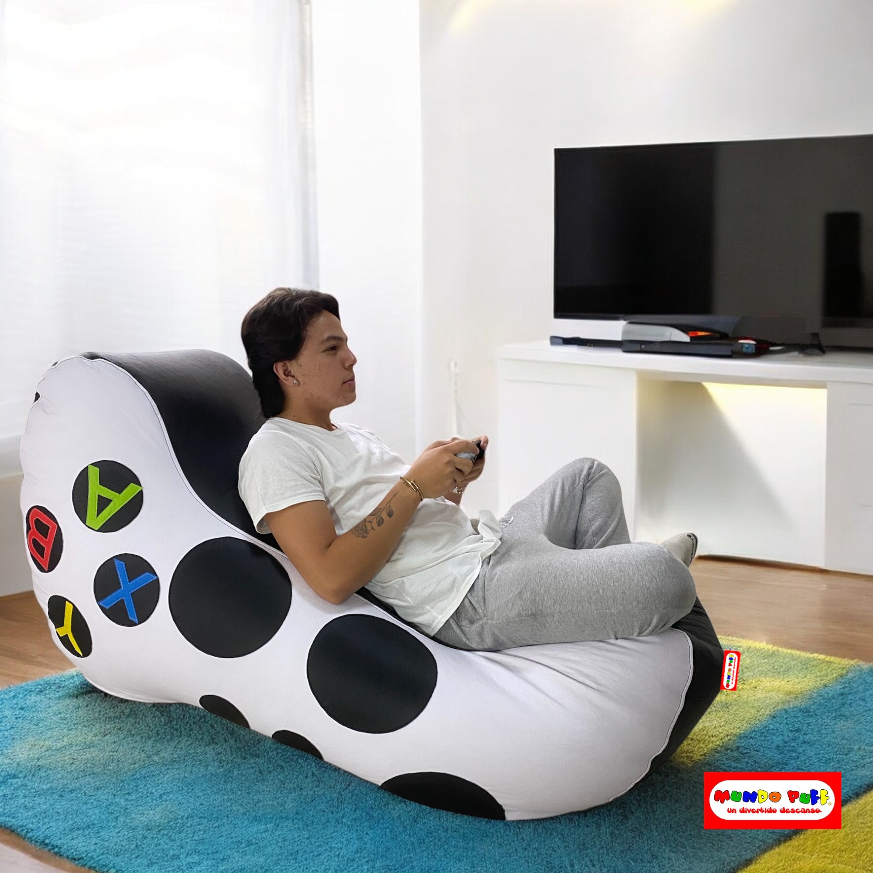 Sillón Puff Control Gamer Jumbo marca Mundo Puff .