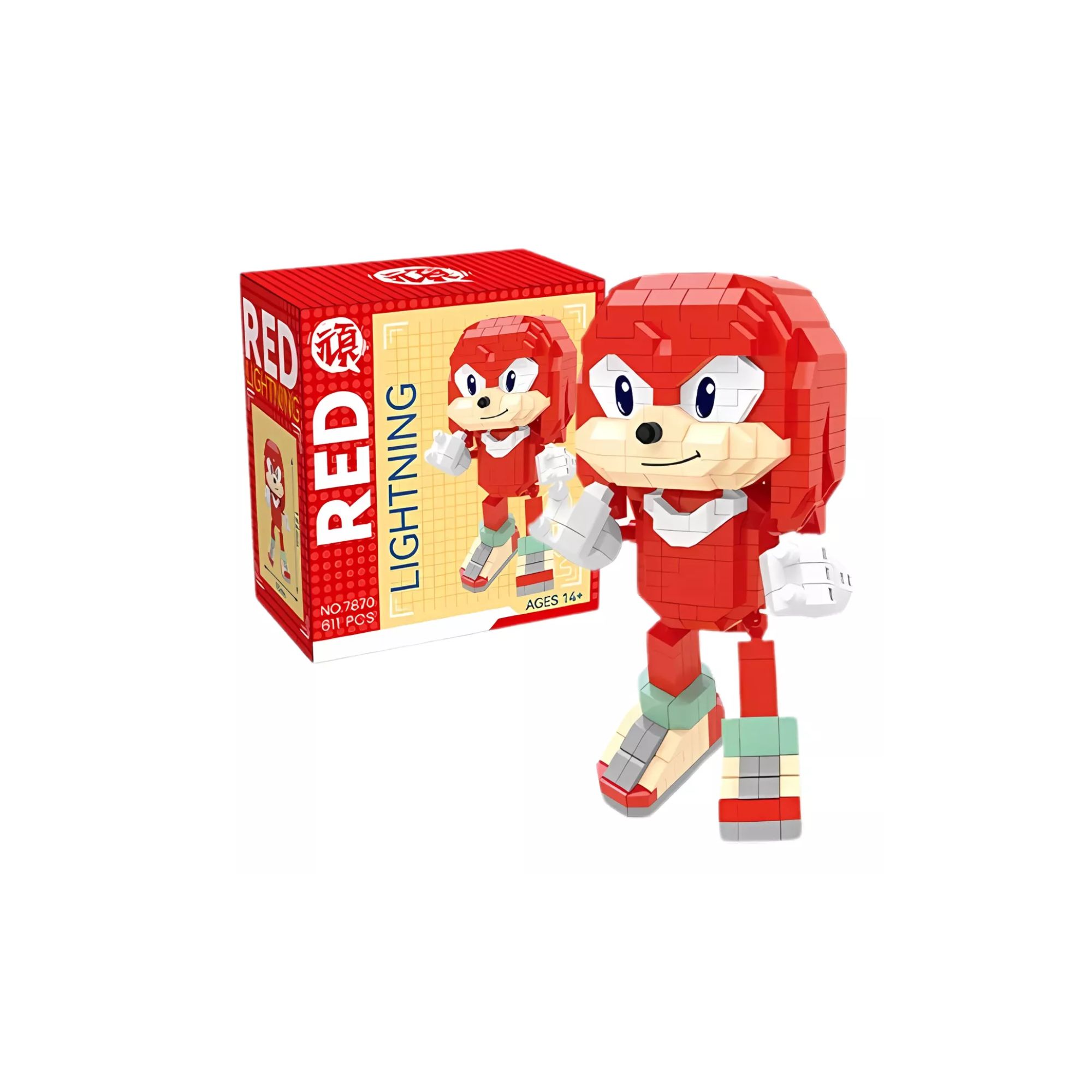 Sonic The Hedgehog Set Bloques Armables 3d Tails Knuckles Rompecabezas figura armable Knucles