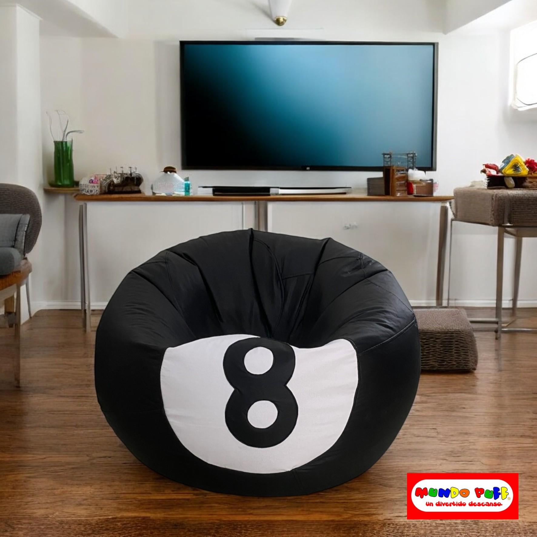 Sillón Puff Bola 8 marca Mundo Puff .