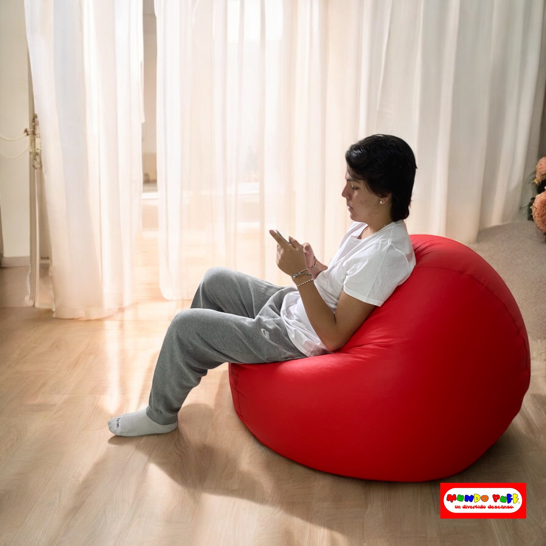 Sillón Puff Circular Grande marca Mundo Puff .